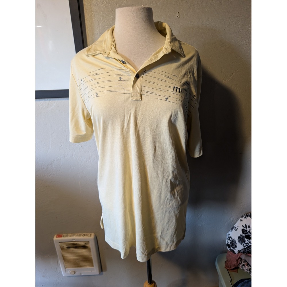 Mens Butter‎ Yellow Travis Mathew Golf Polo size L